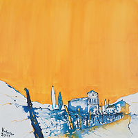 Padua, Abano-Montegrotto, 2011, Weingut Bernardi, 70 x 70 cm, Acryl auf Leinwand