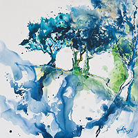 Bäume 2010, 60 x 60 cm, Acryl auf Leinwand