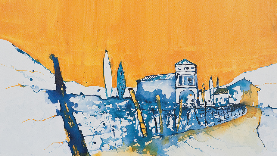 Padua, Abano-Montegrotto, 2011, Weingut Bernardi, 70 x 70 cm, Acryl auf Leinwand